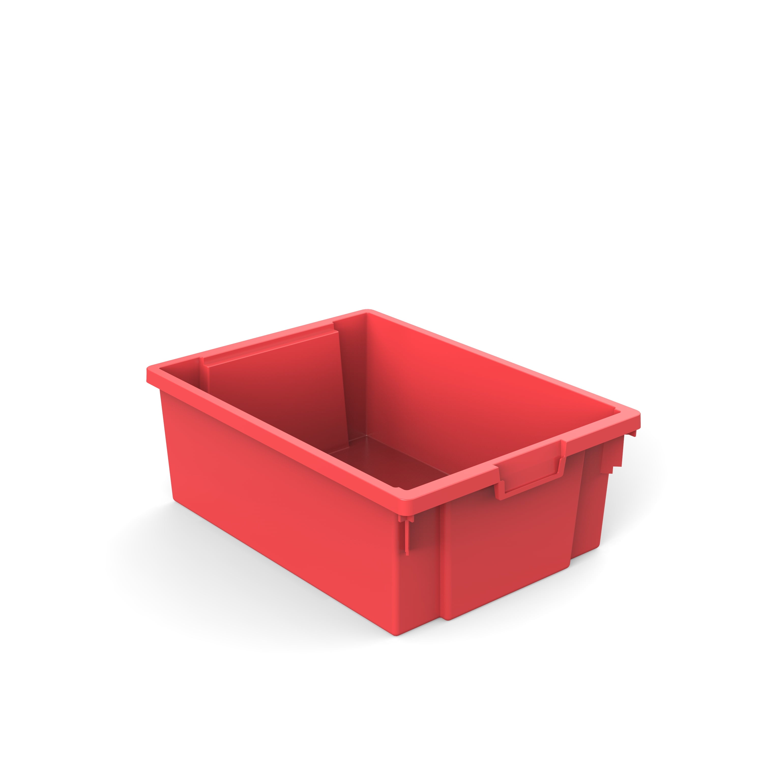Deep Plastic Storage Container/Tray   Red
