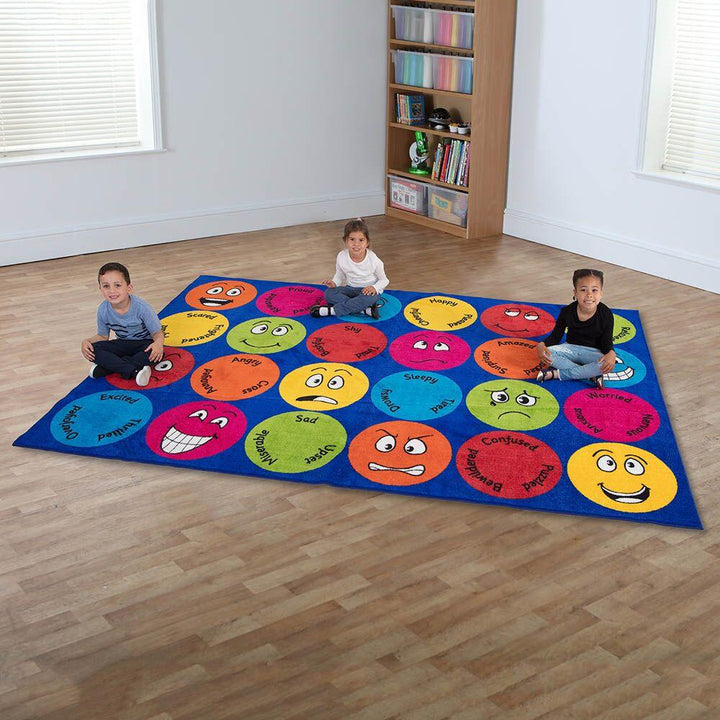 Emotions Mat Rug Emotions Faces Interactive Rectangular Rug – EASE