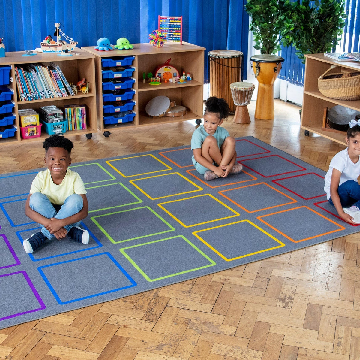 Essentials Rainbow Squares Indoor/Outdoor Carpet - EASE