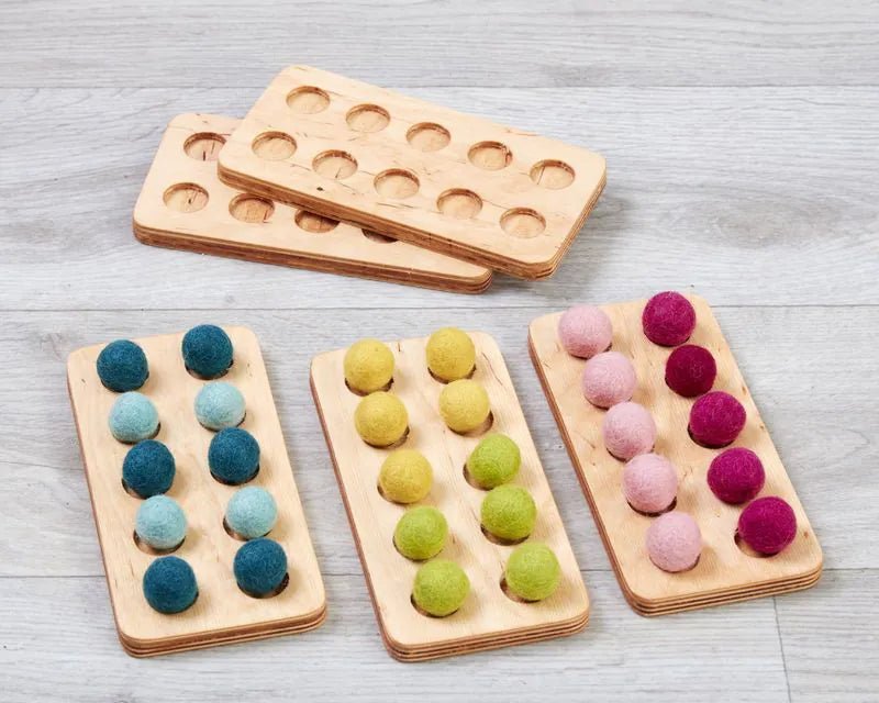Felt Ball Tens Frames - Pack of 5 - EASE