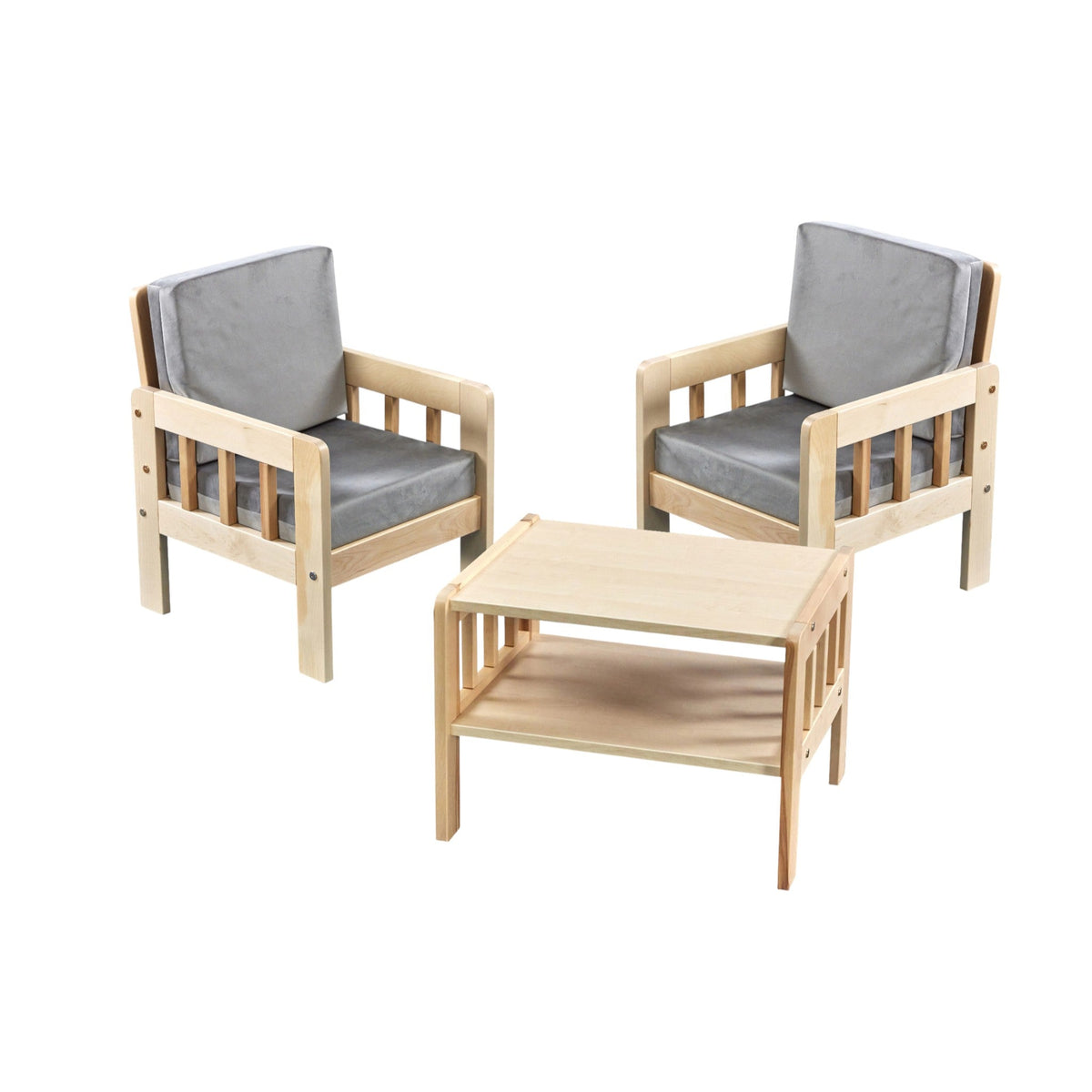 Grey Armchair and Table Set - EASE