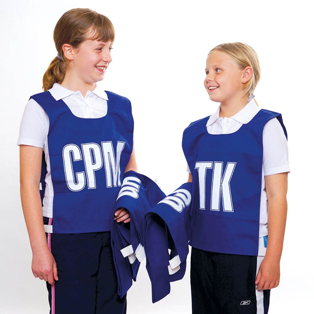High Five Netball Bibs Blue 8pk - EASE