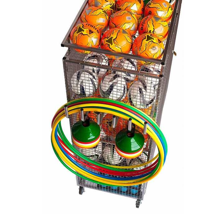 Lockable Ball Storage Trolley H1.76 x W1.4m - EASE