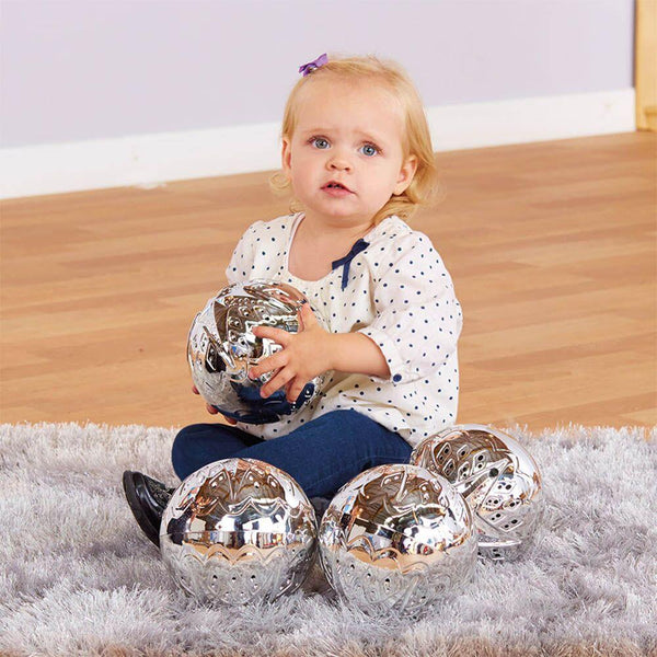 Marvellous Metallics Silver Sensory Balls 4pk - EASE