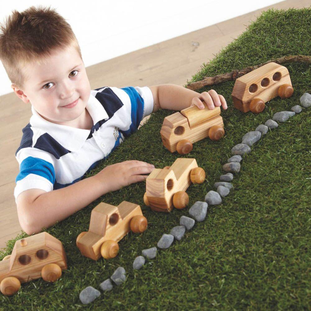 Mini Wooden Vehicles 5pk - EASE