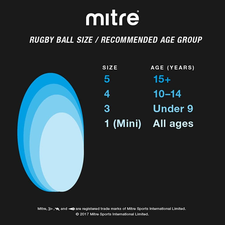 Mitre Cub Soft Feel Rugby Ball Size 3 - EASE