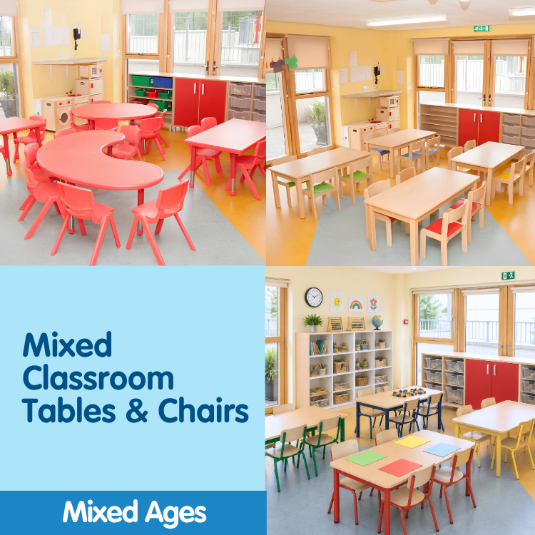 Mixed Classroom Tables & Chairs Bundle for All Ages - EASE