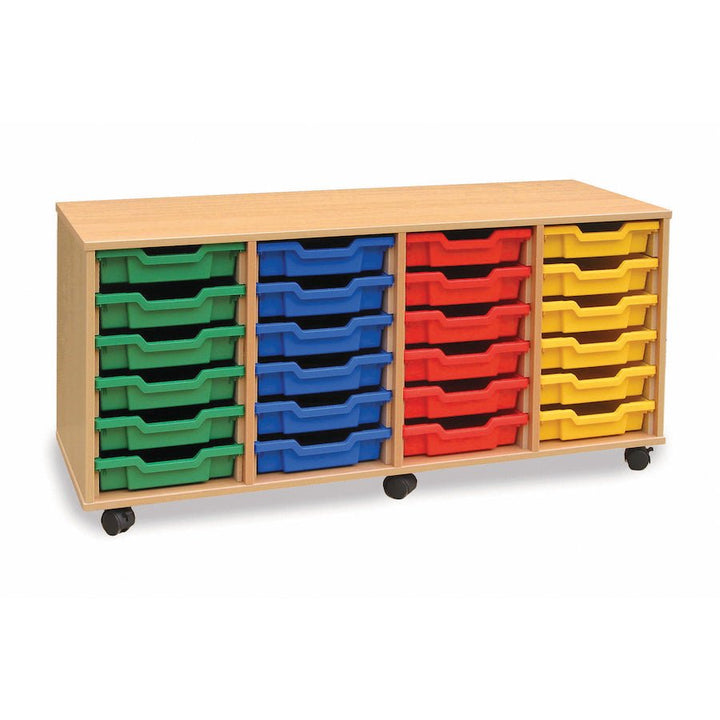 Monarch 24 Shallow Tray Mobile Unit With Trays - 3 colour options - EASE