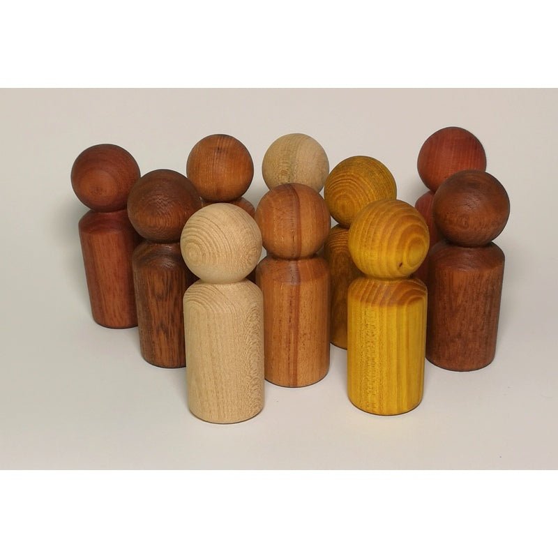 Multicultural Wooden People Pack of 10 - EASE