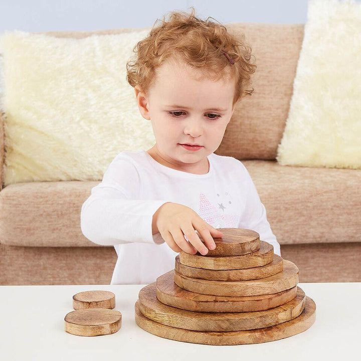 Natural Wooden Stacking Discs - EASE