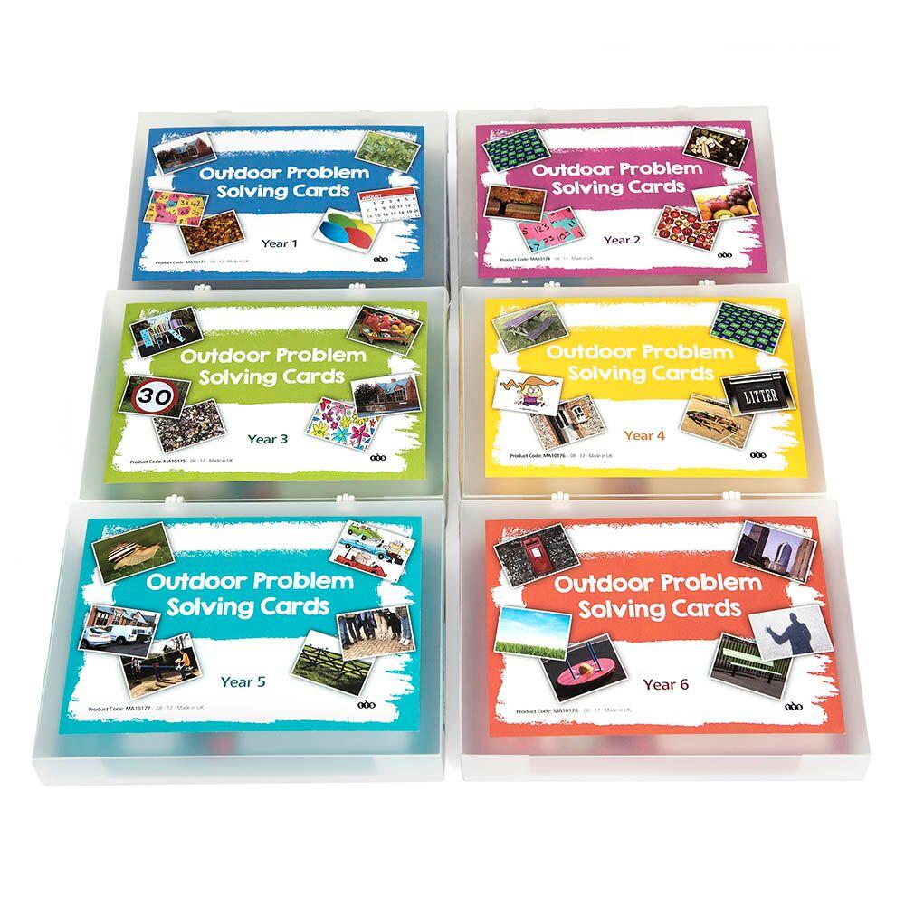 Outdoor Maths Problem Solving Cards A5 Group Set Curriculum Resources ...