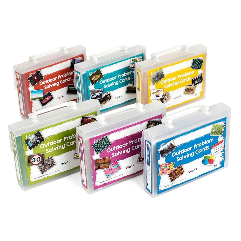Outdoor Maths Problem Solving Cards A5 Group Set Curriculum Resources ...