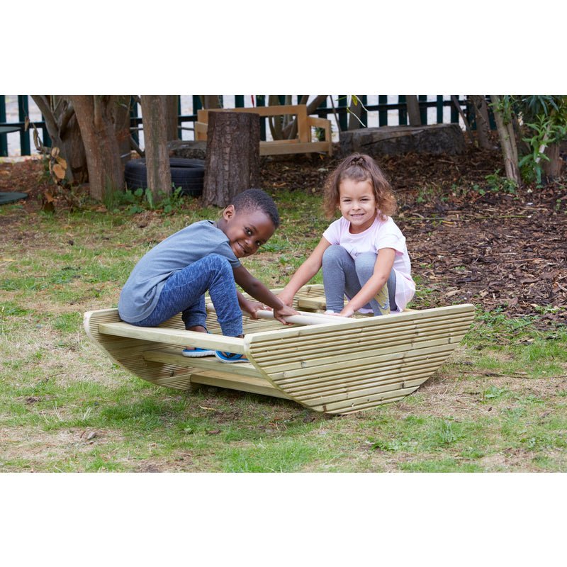 Outdoor Rocking Boat And Steps - EASE