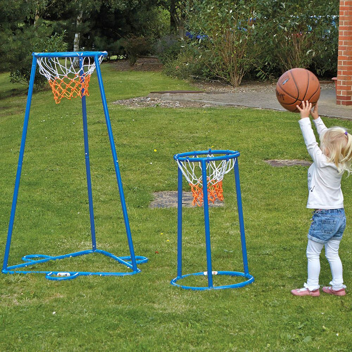 Outdoor Twin Hoop Basketball Stand - EASE