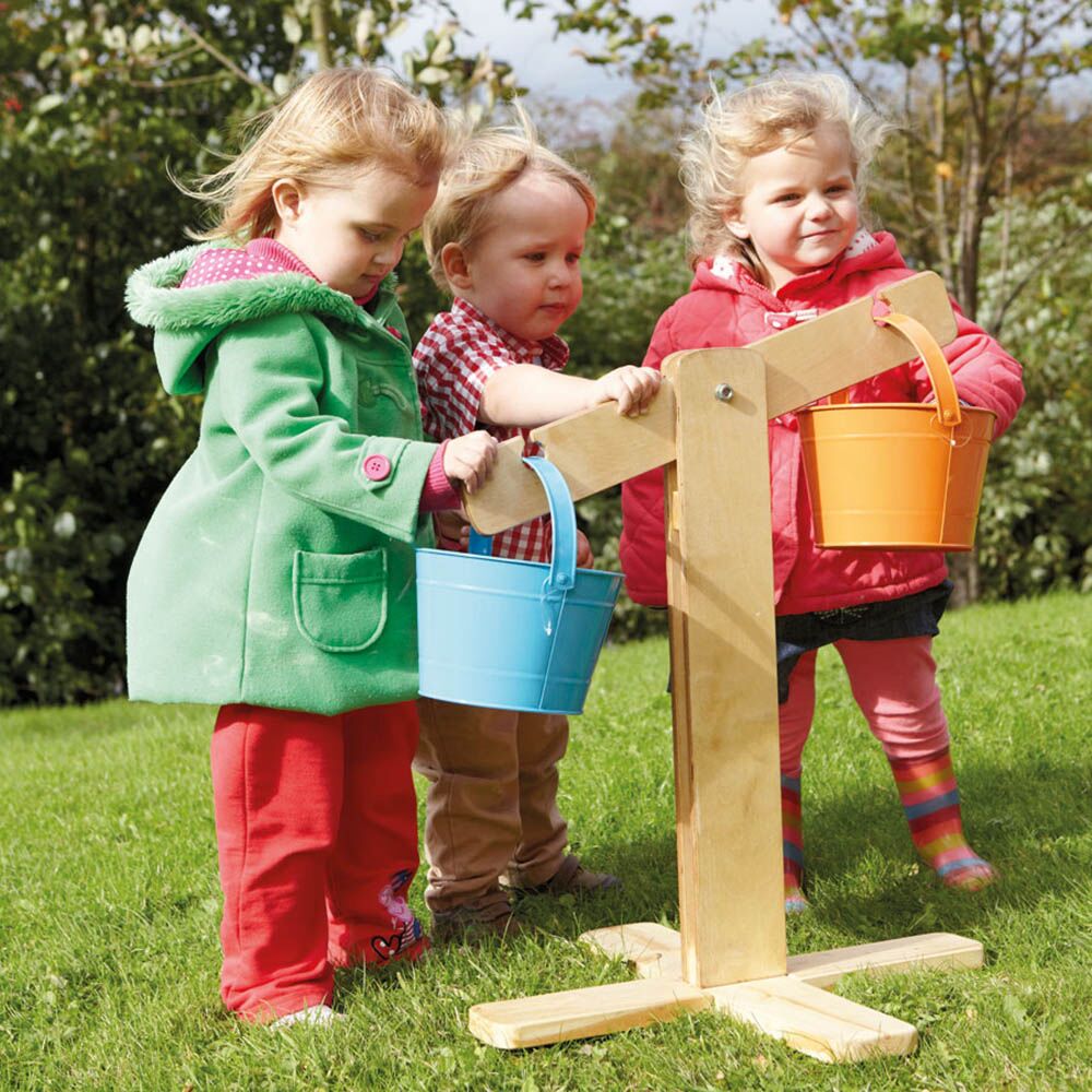 Outdoor Wooden Buckets and Scales Set - EASE