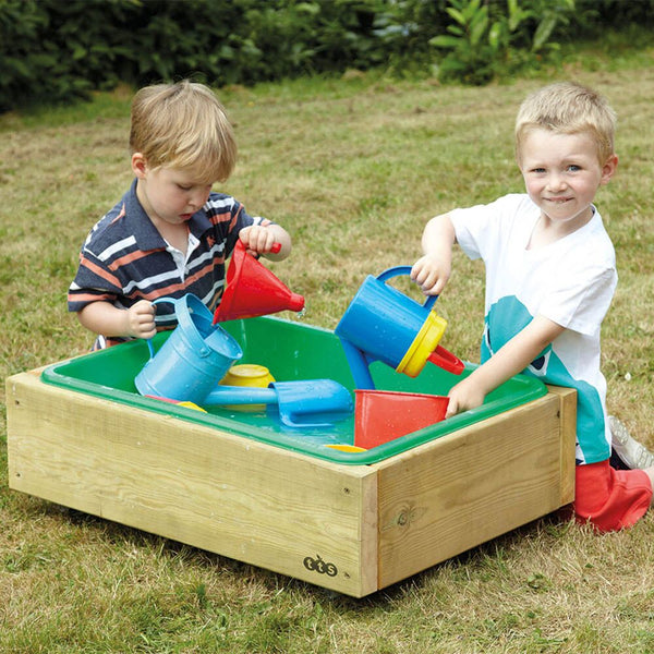 Outdoor Wooden Sand and Water Wheelie Box - EASE