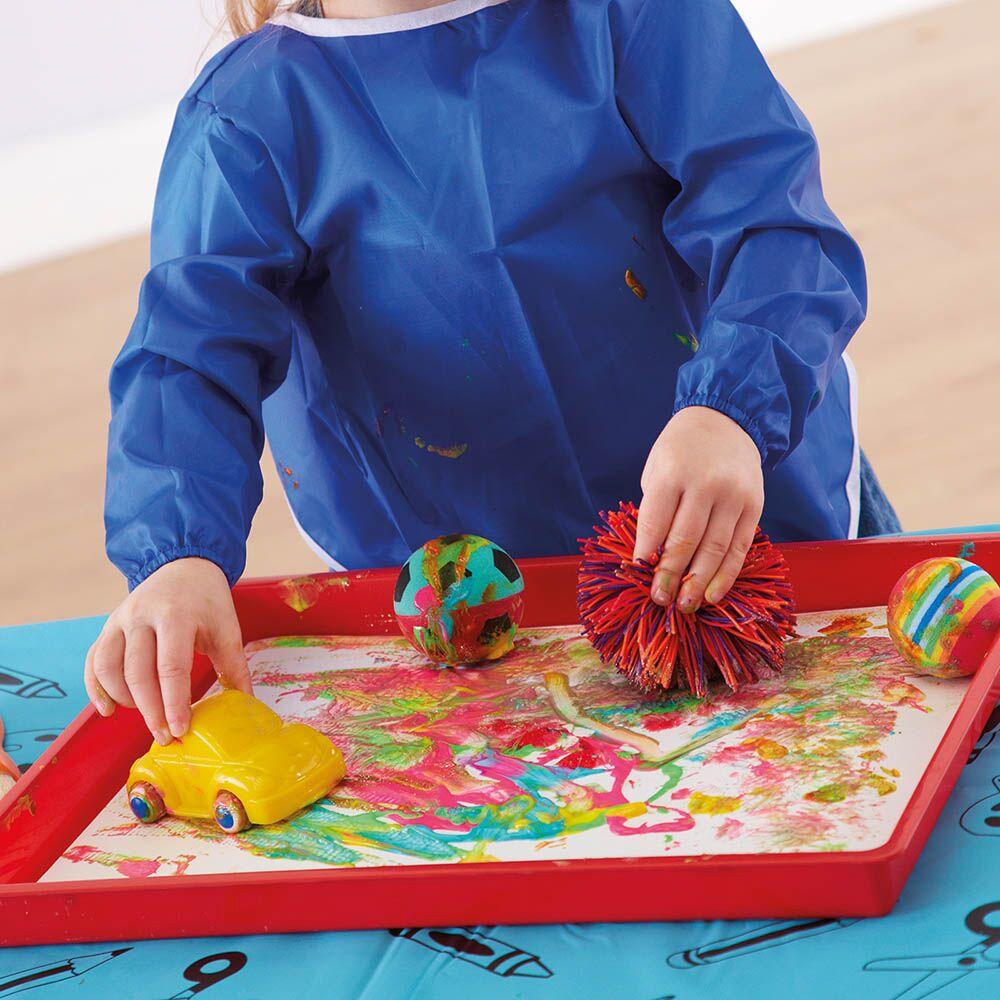 Plastic Coloured Mark Making Messy Art Trays 8pk - EASE