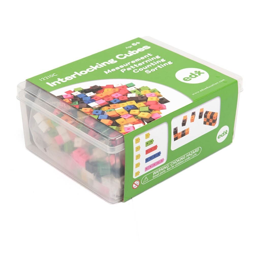 Plastic Interlocking Colour Cubes 1000pk Maths| Number & Place Value ...