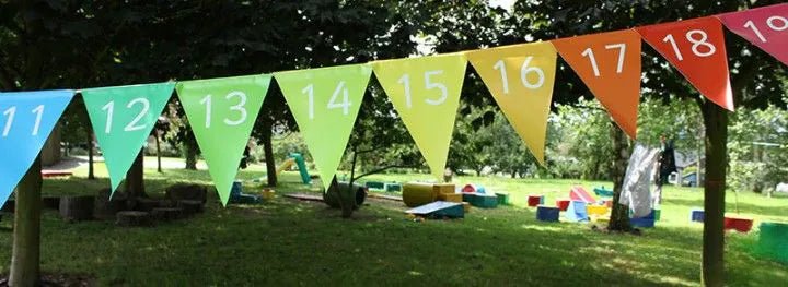 Rainbow Number Bunting - Numbers 1 - 20 - EASE