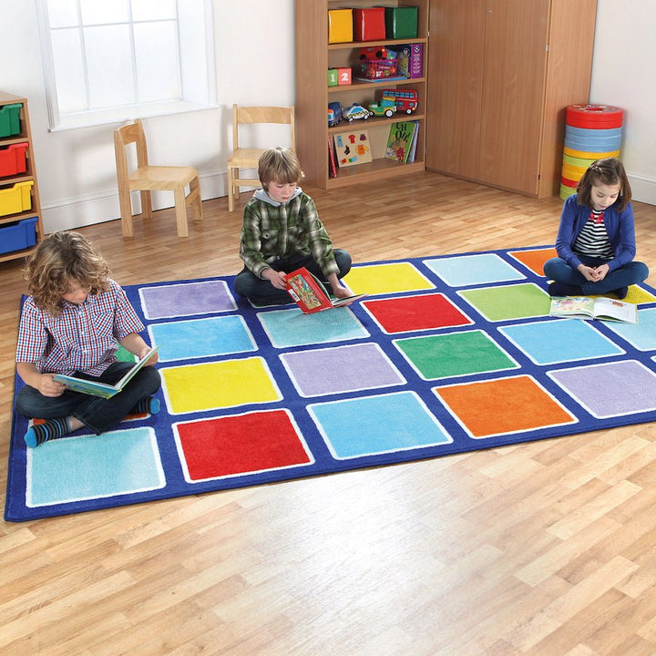 Rainbow Rectangle Placement Carpet - EASE
