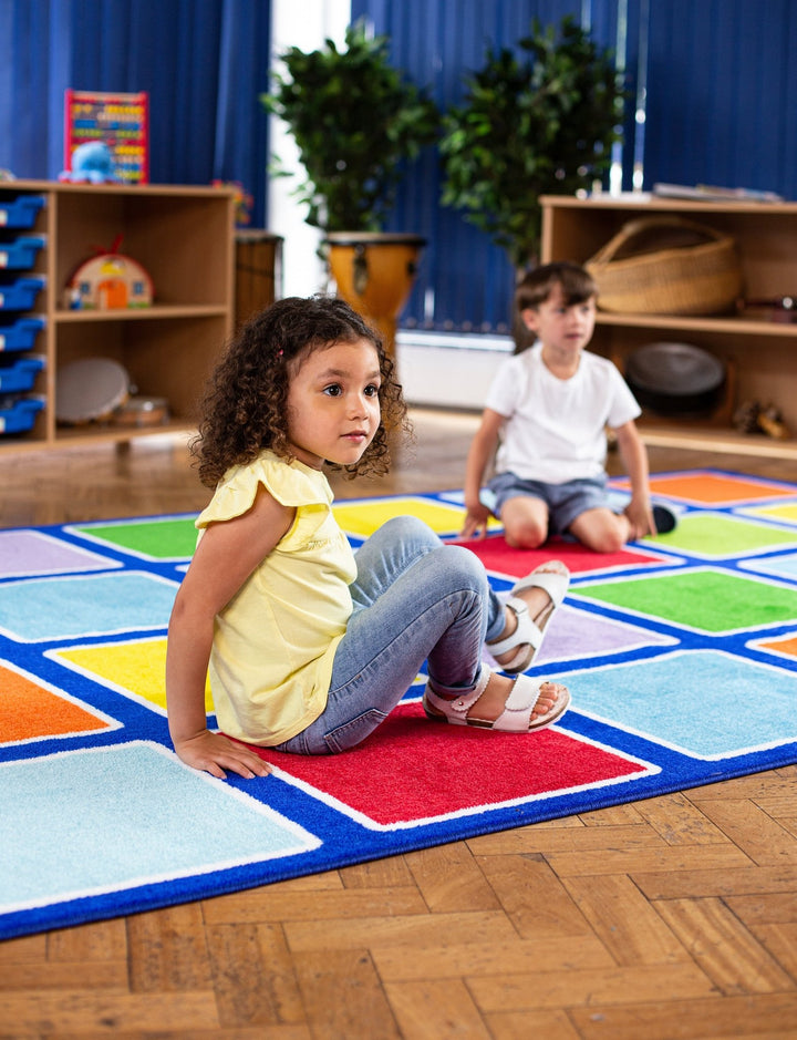 Rainbow Rectangle Placement Carpet - EASE