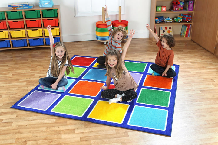 Rainbow Squares Placement Carpet - EASE
