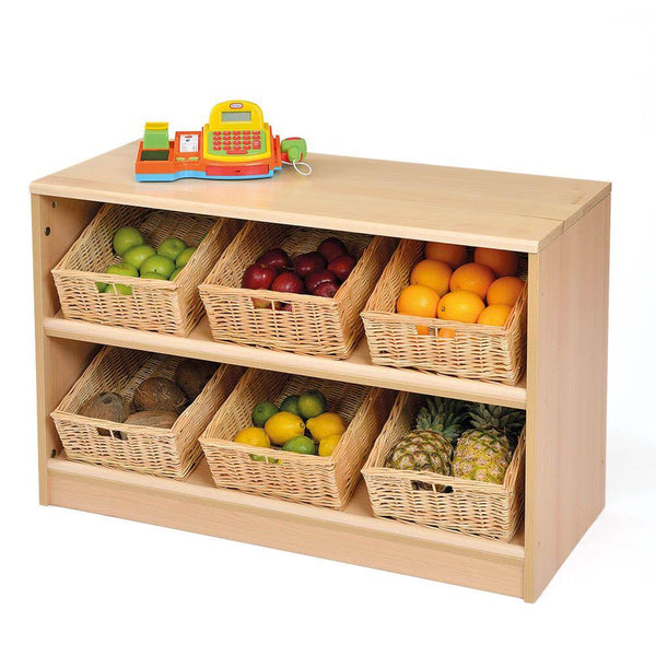 Room Scene Tilted Tray Tidy Willow Baskets - EASE