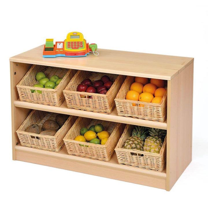 Room Scene Tilted Tray Tidy Willow Baskets - EASE