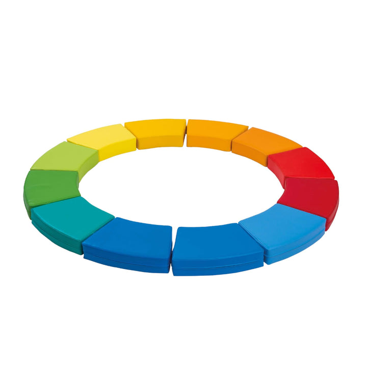 Set of 12 colourful poufs seats - EASE