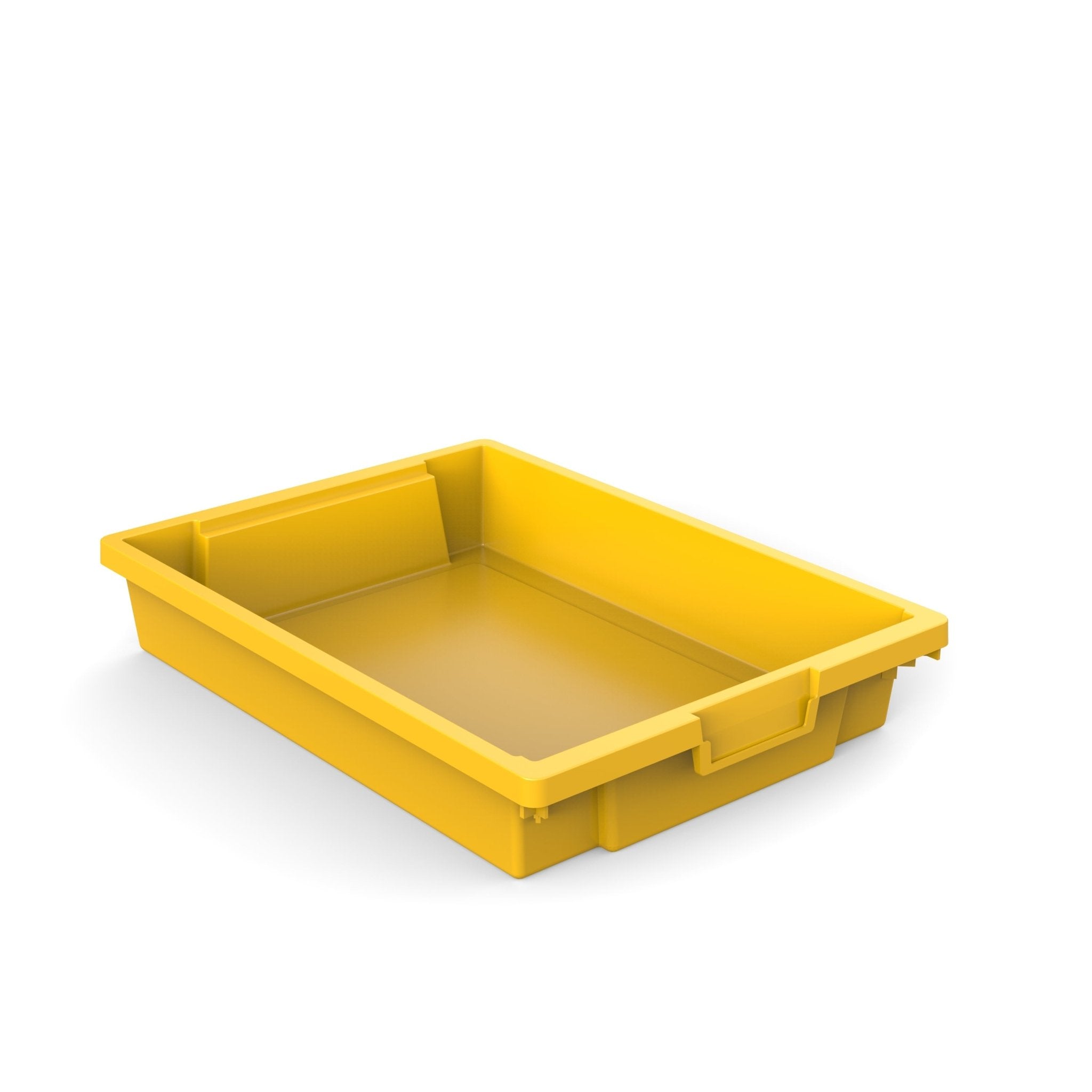Shallow Plastic Storage Container/Tray Yellow – EASE