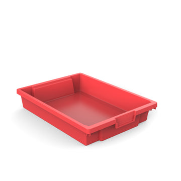 Shallow Plastic Storage Container/Tray  Red
