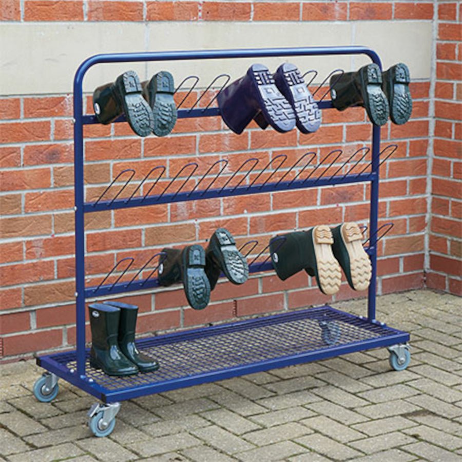 Single Sided Metal Wellie Rack L110 x W30 x H100cm - EASE