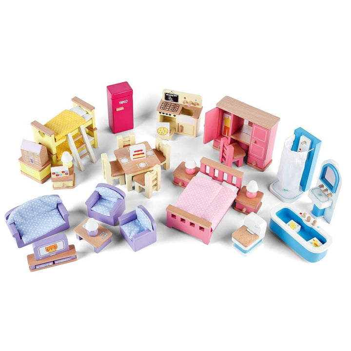 Small World Dolls House Furniture Set 40pcs - EASE
