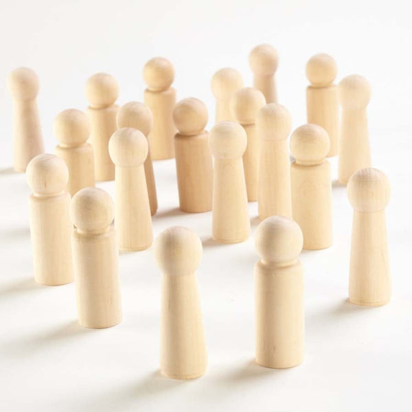 Small World Natural Wooden Peg People 20pk - EASE