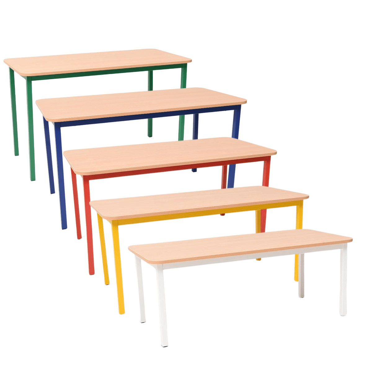 Steel Rectangular School Table All Options - EASE