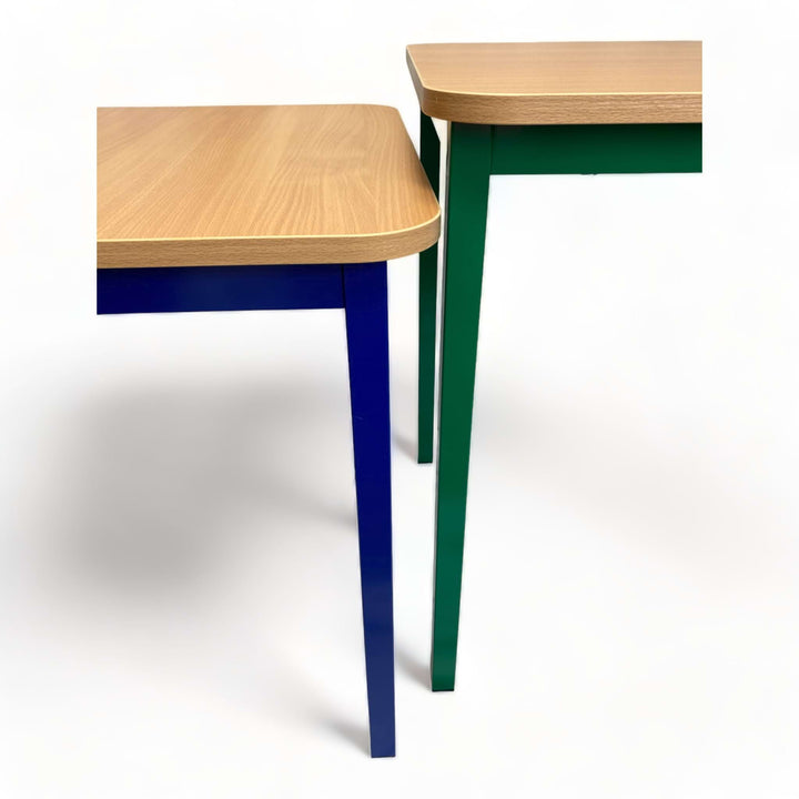 Steel Square Single School Table 59cm - Red - EASE