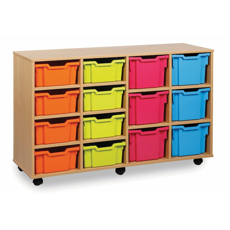 Storage Unit With 8 Deep 6 Extra Deep Trays - 3 colour options - EASE
