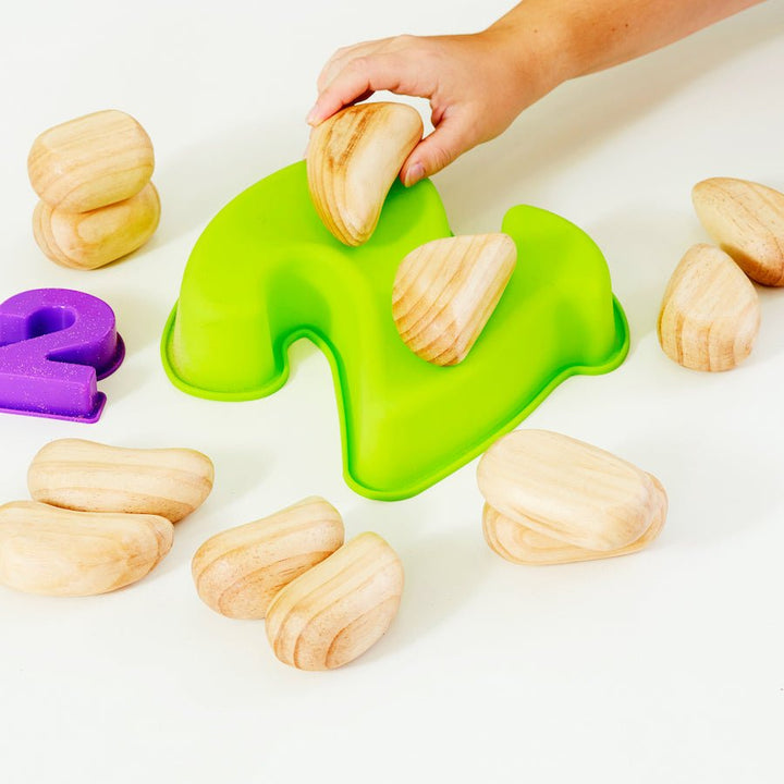 Tactile Wooden Pebble Collection - EASE