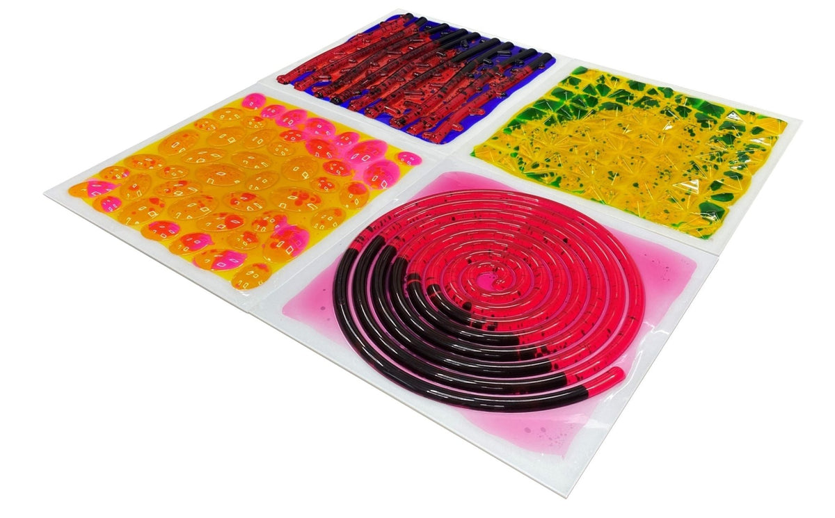 Textured Massage Liquid Tiles Set of 4 - EASE