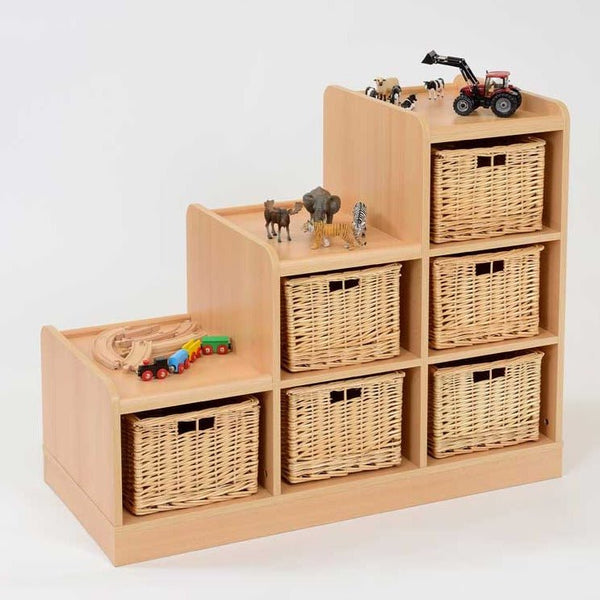 Tiered Left Hand Wicker Baskets - EASE