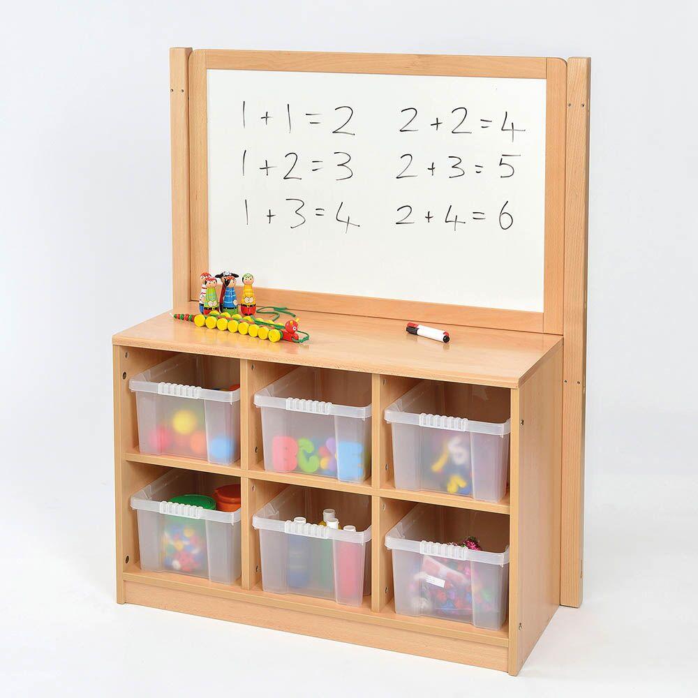 Tray Storage Unit Dry Wipe Divider and Six Trays - EASE