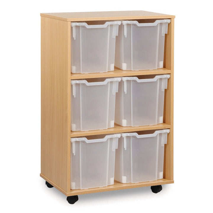 Tray Unit With 6 Jumbo Trays - 3 colour options - EASE