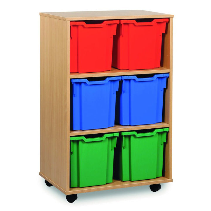 Tray Unit With 6 Jumbo Trays - 3 colour options - EASE