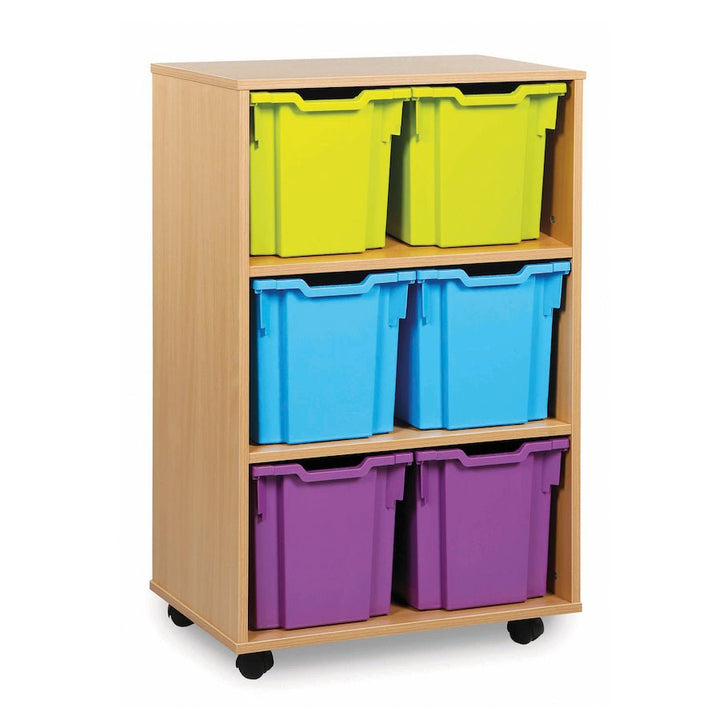 Tray Unit With 6 Jumbo Trays - 3 colour options - EASE