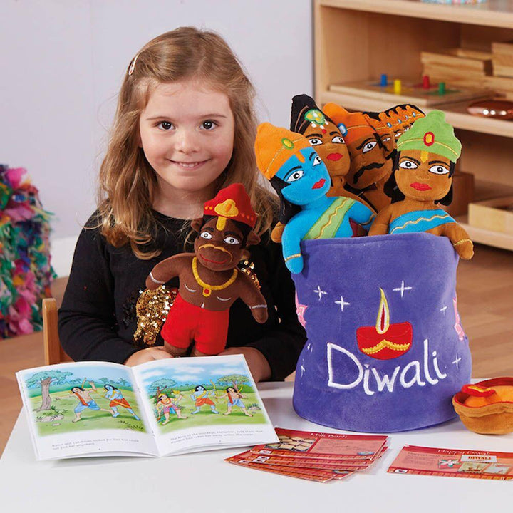Washable Diwali Festival Story Basket 8pcs - EASE