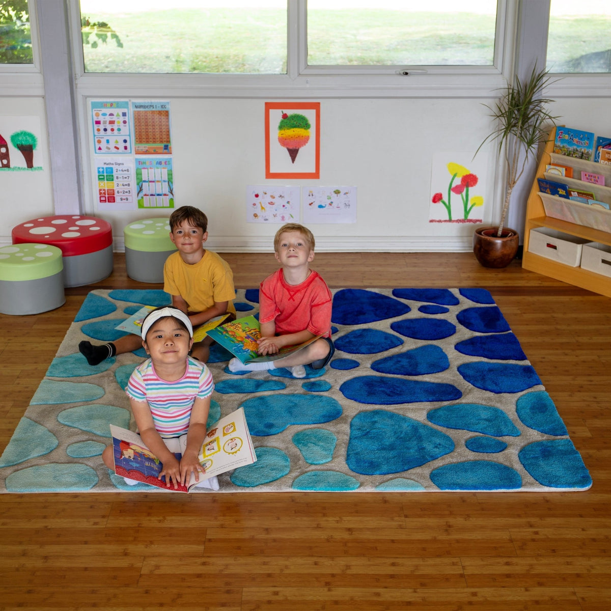 Water Droplet Super Deluxe Carved Carpet - EASE