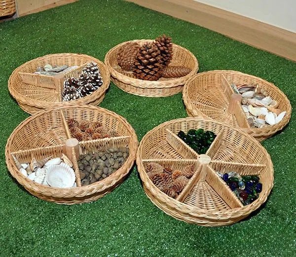 Wicker Fraction Baskets - Set of 5 - EASE