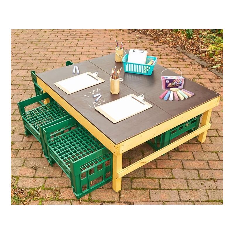 Windmill H Crate Chalk Table and Seats Set - EASE