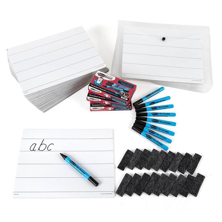 Wipe Clean Whiteboard Class Kit (30pk) - EASE
