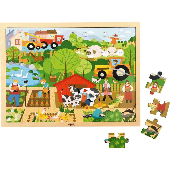 Wooden 48 Pcs Puzzle - Farm - EASE